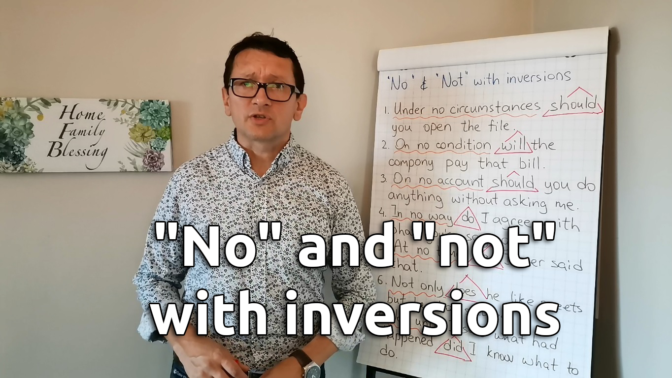 Инверсия с отрицаниями «No» и «Not» в английском языке