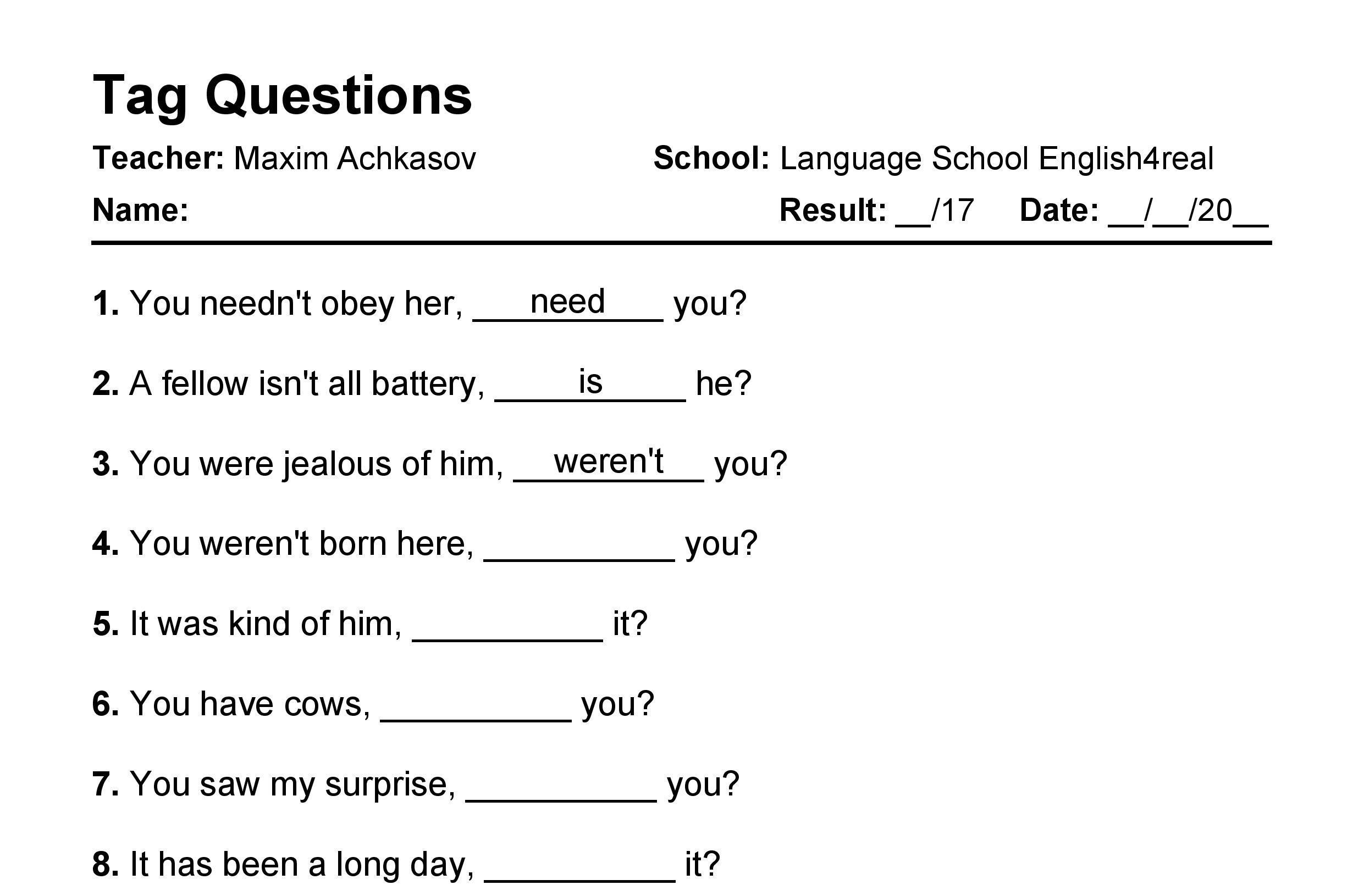 tag-questions-english-grammar-fill-in-the-blanks-exercises-with