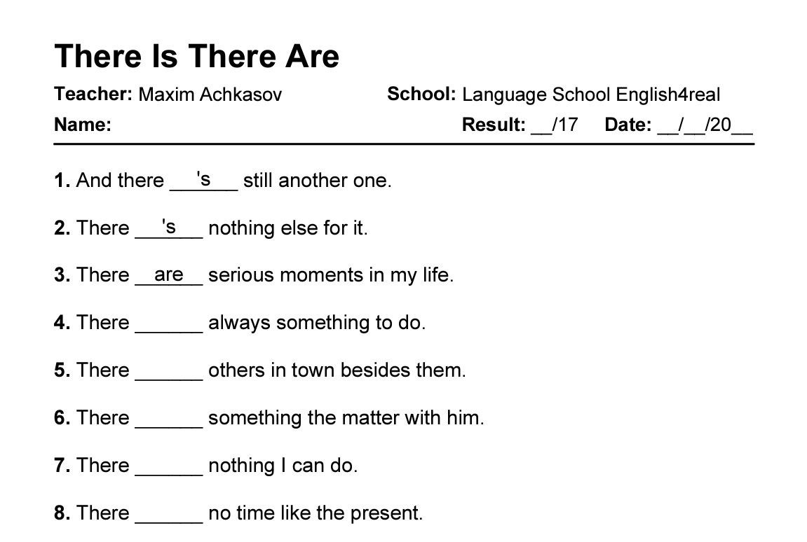 Quiz 3 There Is Vs There Are English Grammar Test Khmer Cambodia ...